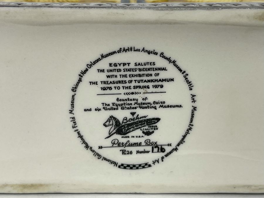 Boehm Porcelain Figurine Limited Edition The Treasures Of Tutankhamun Titled 'Perfume Box' Number 176 4W X 6H [Photo 11]