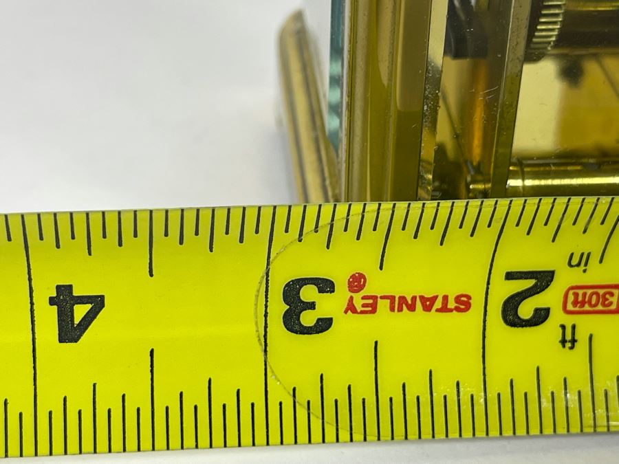 Brass Tiffany & Co Mechanical Carriage Clock Made In France With Key Working (Click To See Video) 3W X 3D X 5H [Photo 15]