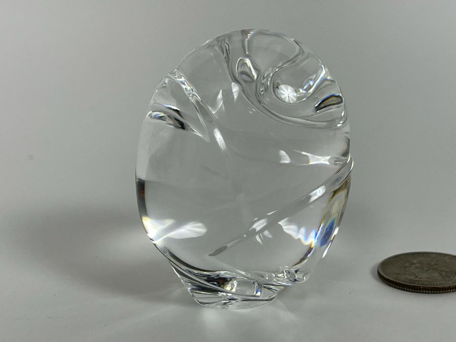 Signed Steuben Glass Crystal Owl Figurine 2.5H [Photo 4]