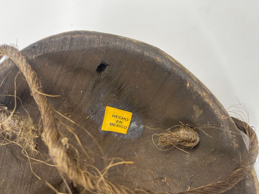 Hand Painted Wooden Tiger Mask Wall Hanging 9W X 9H [Photo 9]