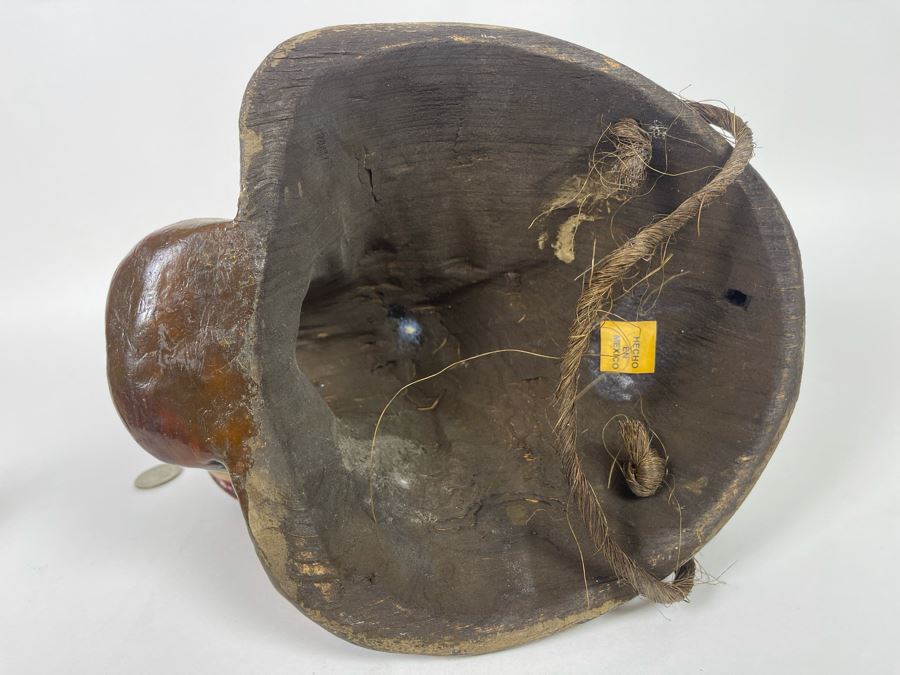 Hand Painted Wooden Tiger Mask Wall Hanging 9W X 9H [Photo 8]