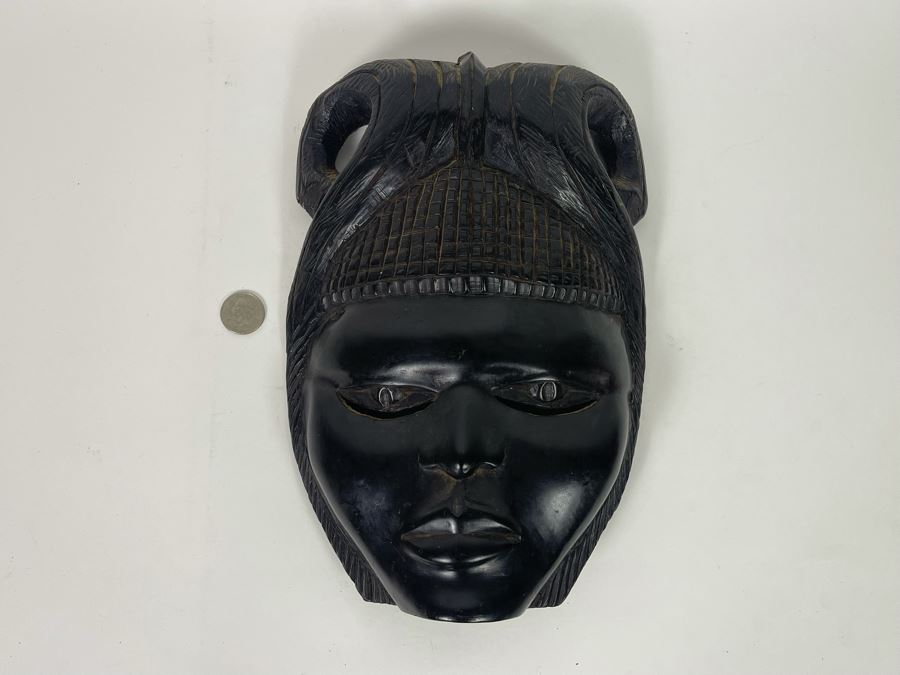 Old Carved Wooden African Mask Wall Hanging 8W X 11H [Photo 4]
