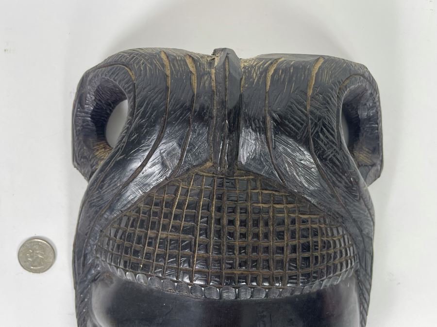 Old Carved Wooden African Mask Wall Hanging 8W X 11H [Photo 6]