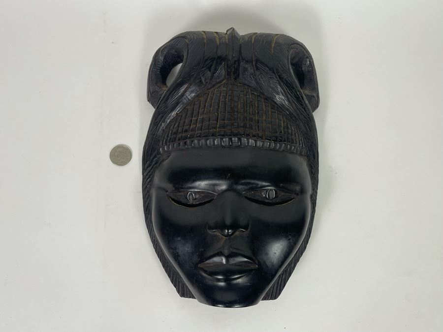 Old Carved Wooden African Mask Wall Hanging 8W X 11H [Photo 5]