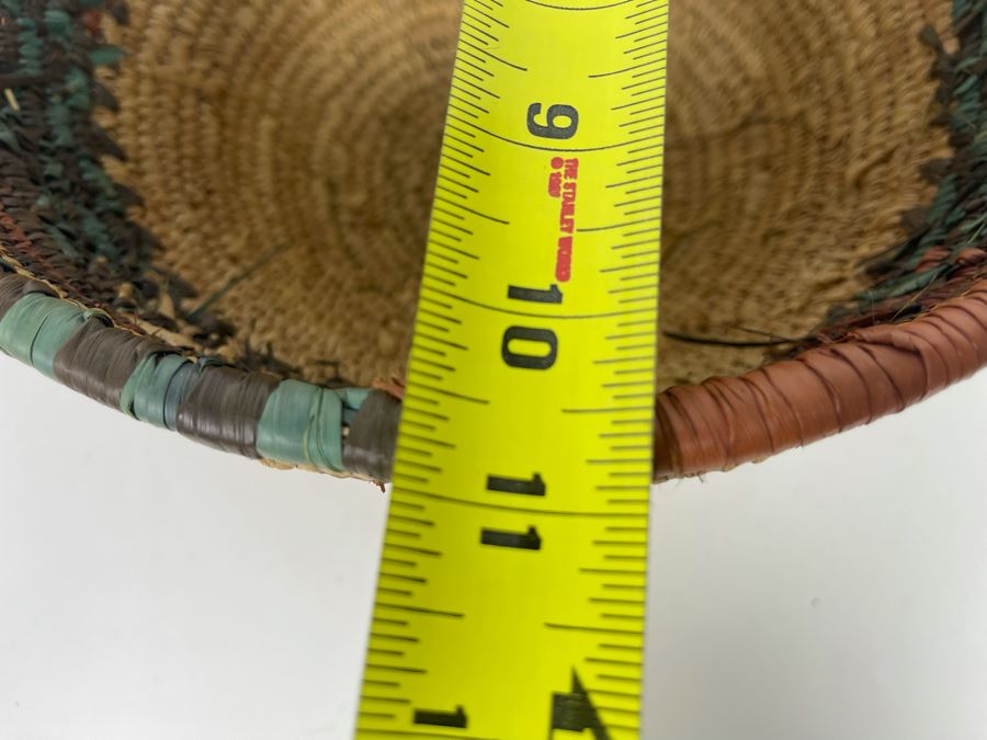 Vintage African Handwoven Basket 11W X 6H [Photo 7]