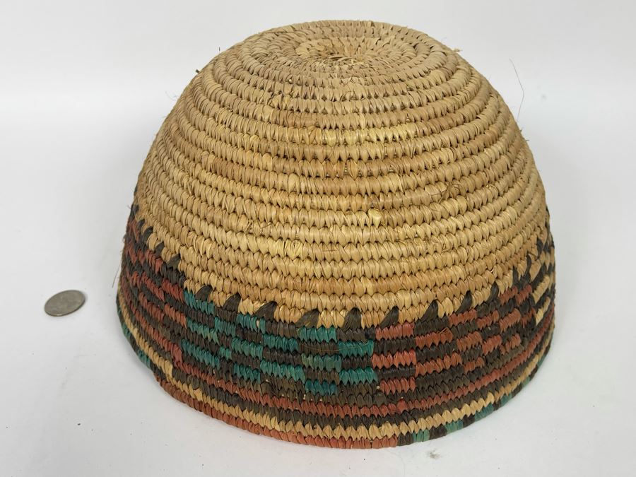 Vintage African Handwoven Basket 11W X 6H [Photo 6]