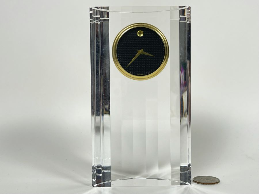 MOVADO Crystal Desk Clock 3.5W X 6H [Photo 8]