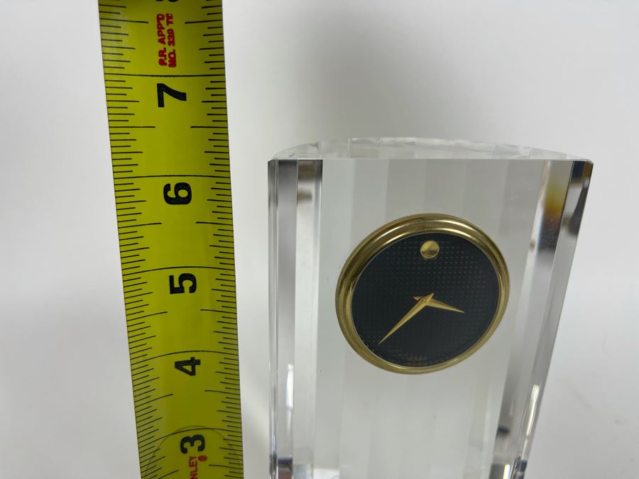MOVADO Crystal Desk Clock 3.5W X 6H [Photo 10]