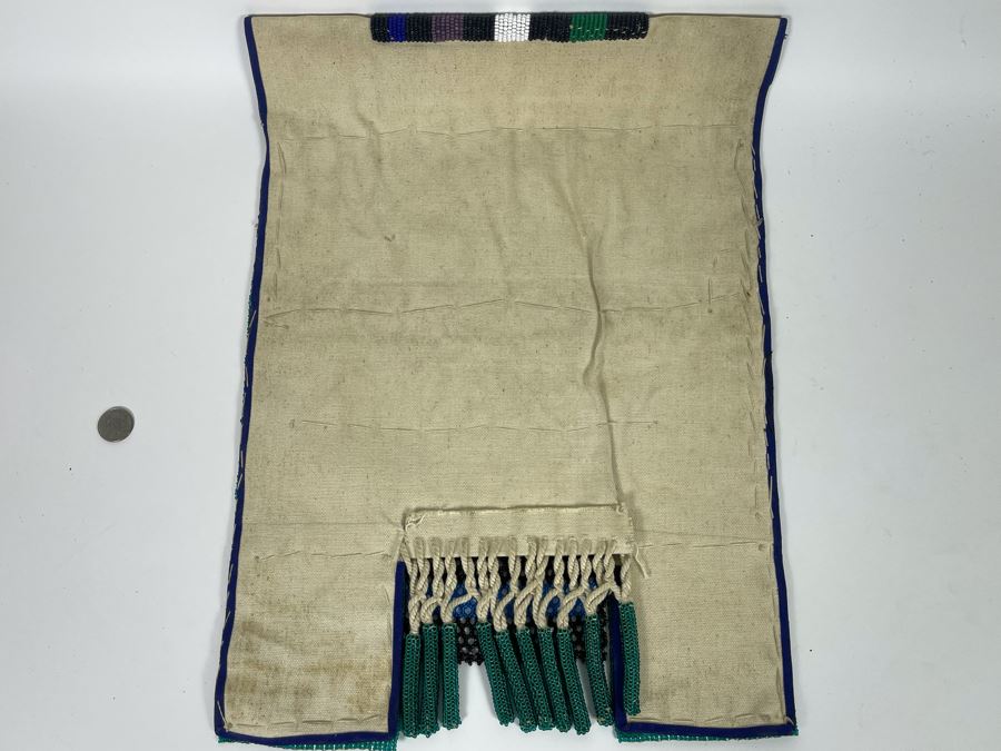Vintage African Ndebele Woman's Beaded Apron Beadwork Wall Hanging 14.5W X 19.5H [Photo 6]