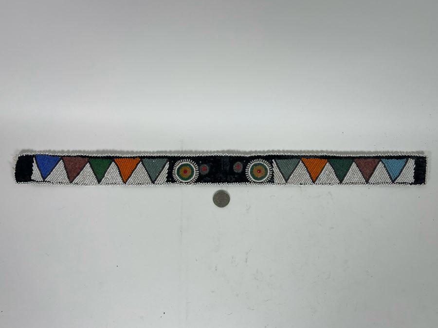 Vintage African Beadwork Wall Hanging 23L X 2H [Photo 2]