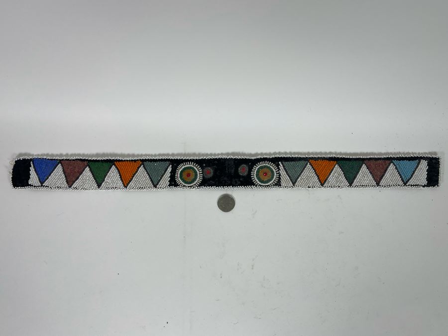 Vintage African Beadwork Wall Hanging 23L X 2H [Photo 1]