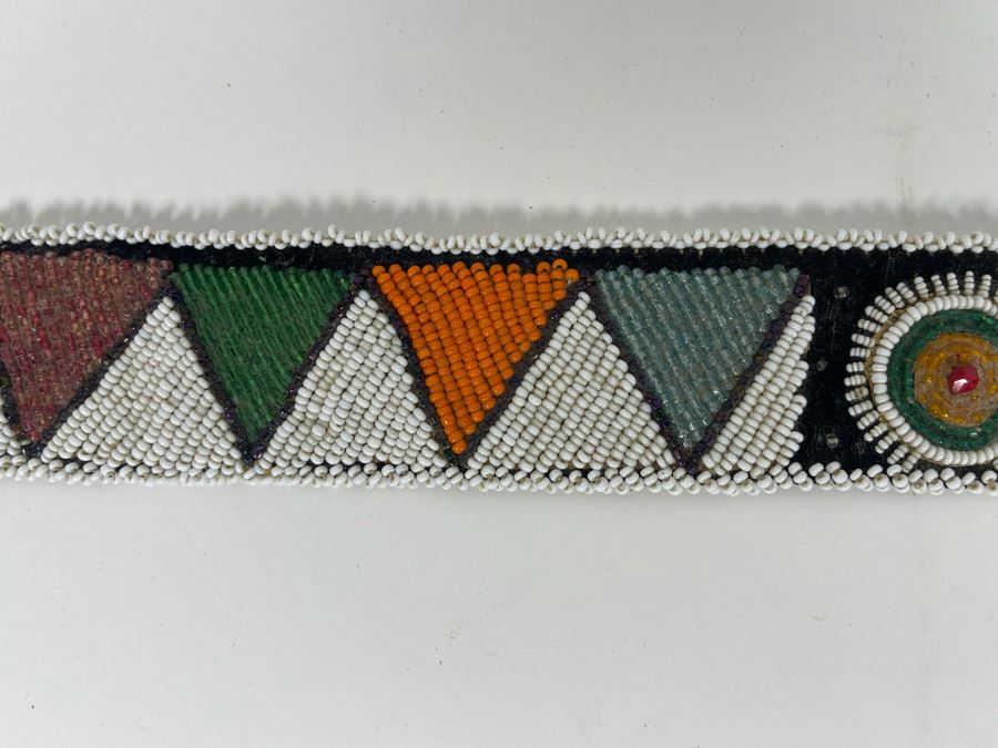 Vintage African Beadwork Wall Hanging 23L X 2H [Photo 4]