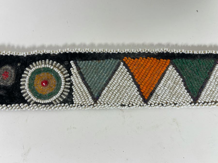 Vintage African Beadwork Wall Hanging 23L X 2H [Photo 6]