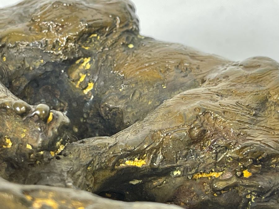 Vintage Bronze Panther Sculpture Appears To Have Been Gilded At One Point (No Signature Found) 11W X 3D X 4H [Photo 20]