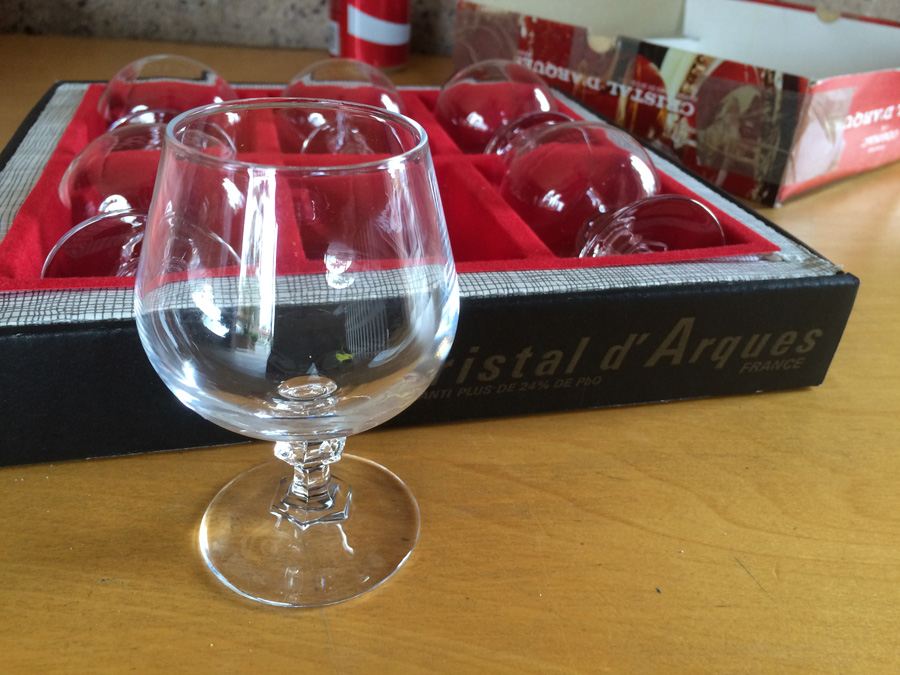 Vintage Cristal D'Arques Stemware (11) Cognac Glasses with Original Boxes [Photo 5]