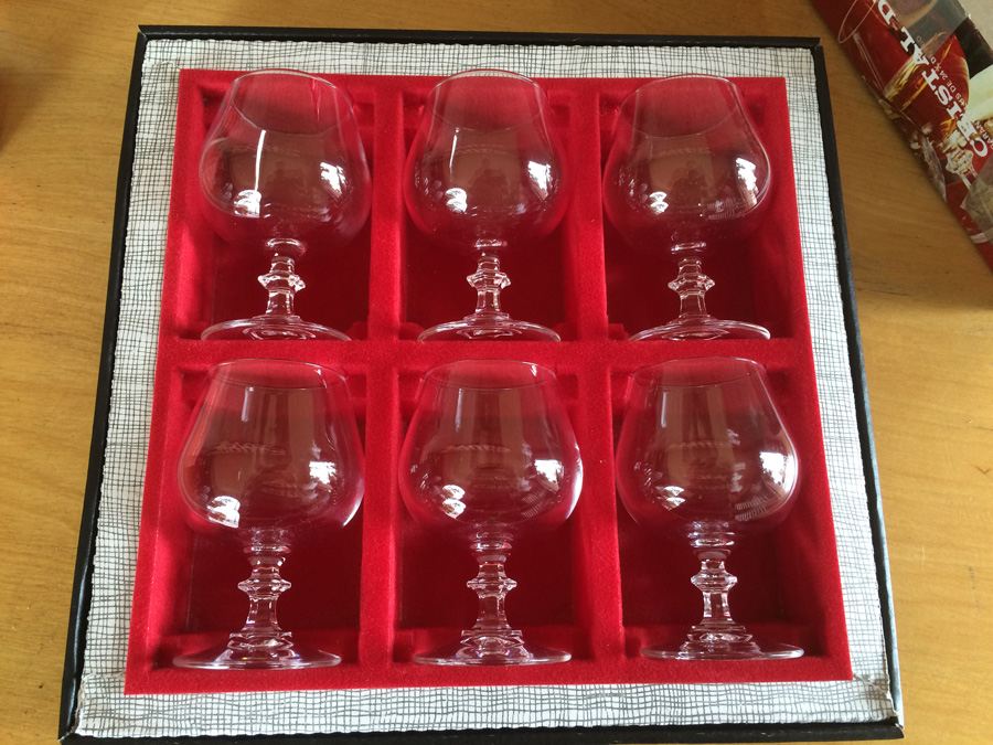 Vintage Cristal D'Arques Stemware (11) Cognac Glasses with Original Boxes [Photo 3]