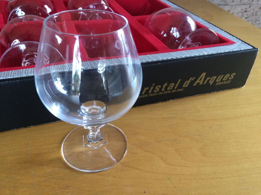 Vintage Cristal D'Arques Stemware (11) Cognac Glasses with Original Boxes [Photo 7]