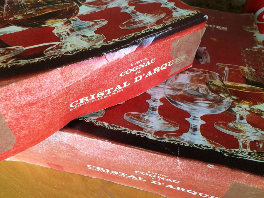 Vintage Cristal D'Arques Stemware (11) Cognac Glasses with Original Boxes [Photo 2]