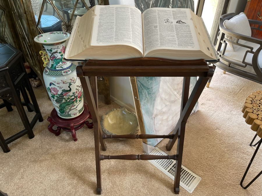 Dictionary With Wooden Book Music Stand 20W X 14D X 38H [Photo 2]