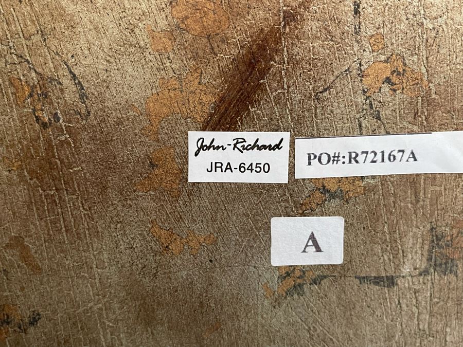 John-Richard Gilt Metal And Mirrored Glass 4-Panel Folding Room Divider Screen Very Heavy 88W X 82.5H [Photo 5]