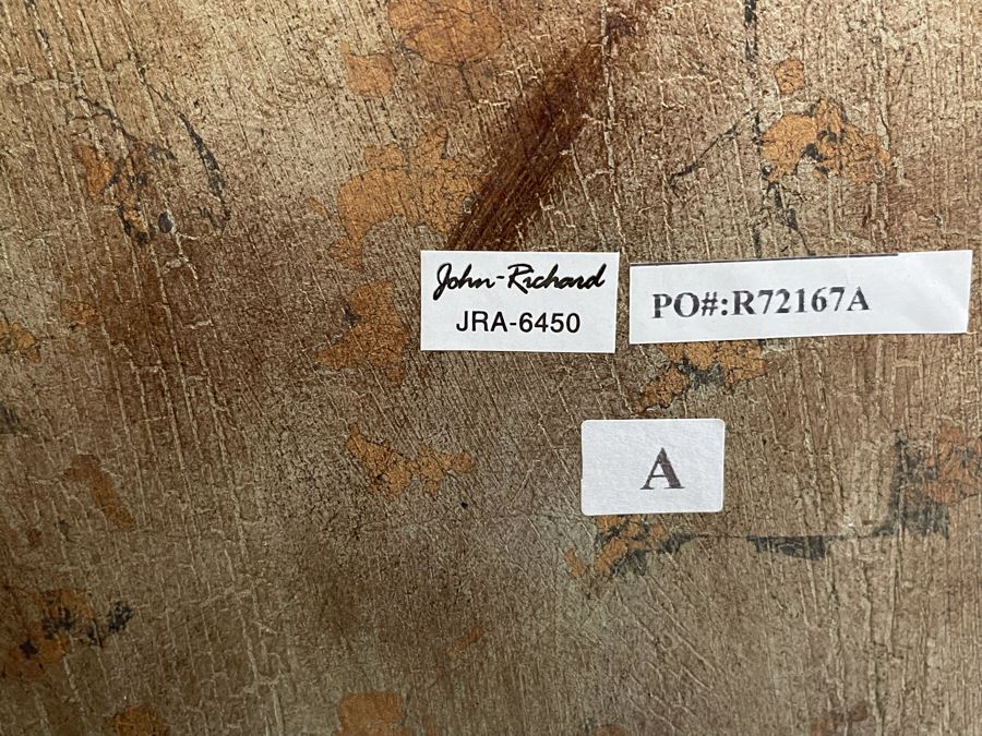 John-Richard Gilt Metal And Mirrored Glass 4-Panel Folding Room Divider Screen Very Heavy 88W X 82.5H [Photo 6]