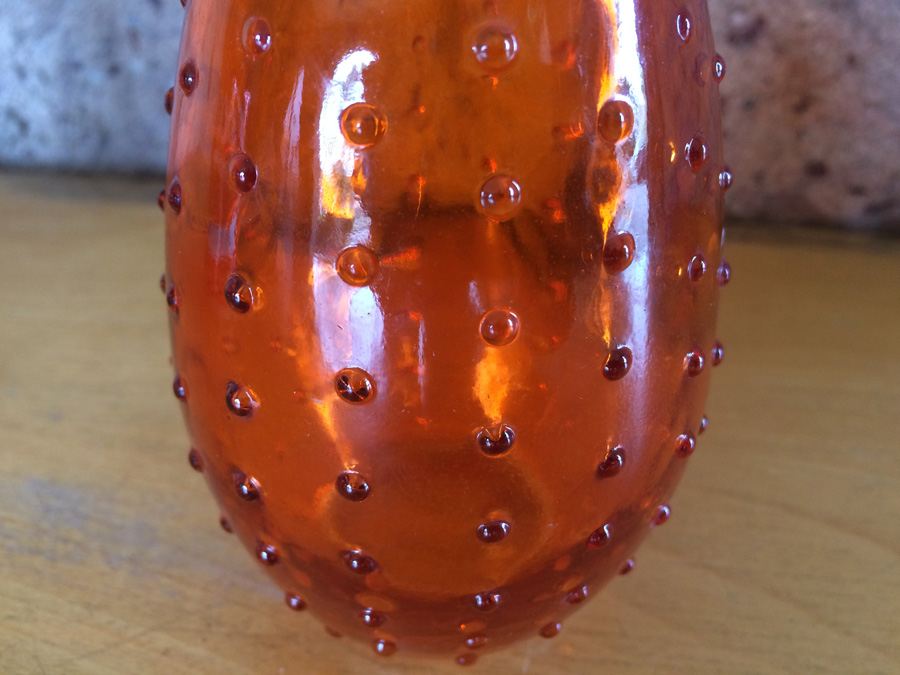 Orange Hobnail Vase [Photo 3]