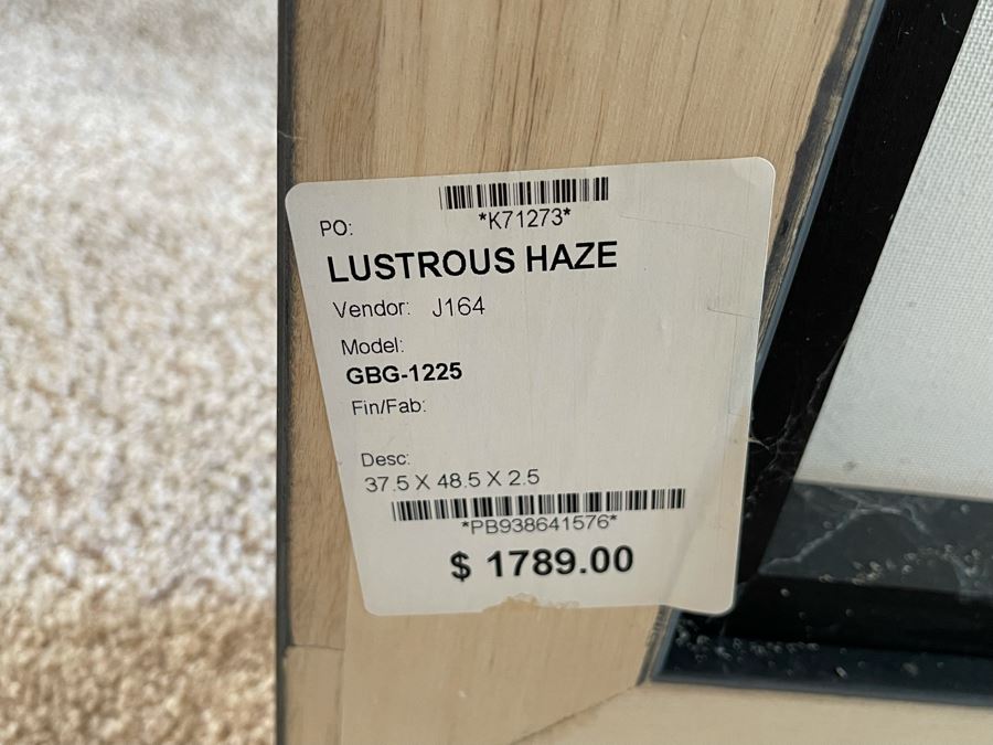 John-Richard Wall Decor Artwork By Jackie Ellens Lustrous Haze Highlighted By Textural Gold And Silver Leaf 37.5W X 48.5H Retails $1,789 [Photo 10]