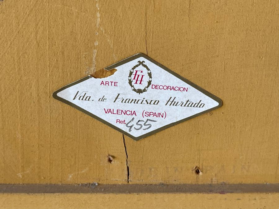 Gilt Wooden Wall Mirror By Francisco Hurtado Spain 27W X 59H [Photo 6]