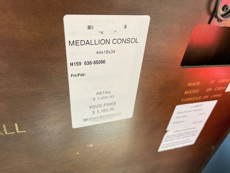 Hooker Furniture Medallion Console Chest Of Drawers 44W X 18D X 34H Retails $1,699 [Photo 9]