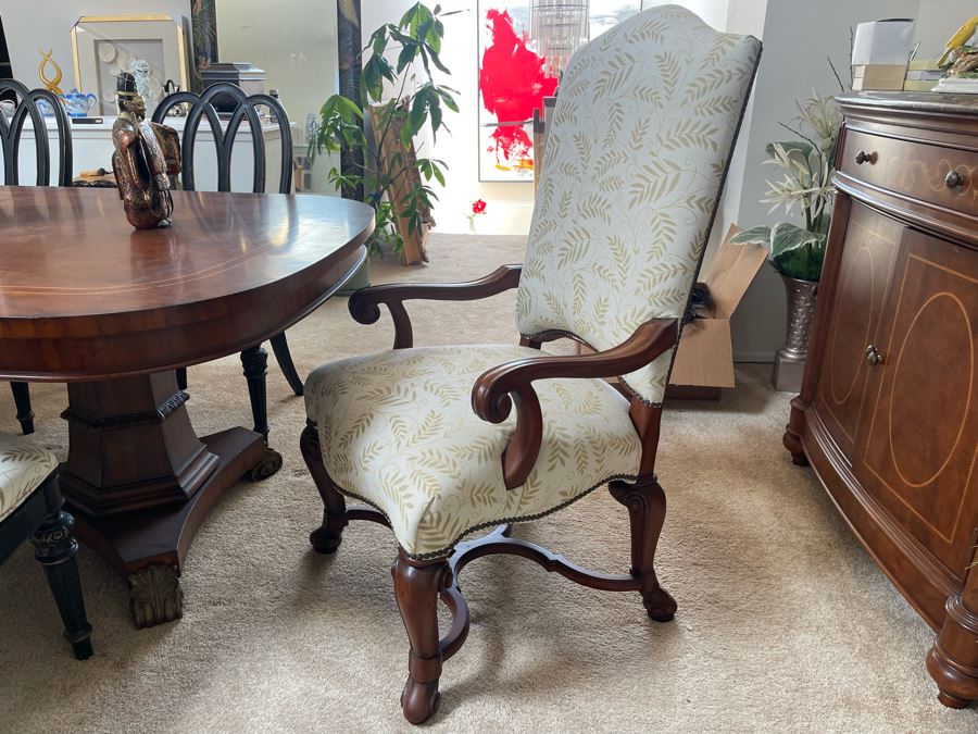Ernest Hemingway Collection By Thomasville Furniture Dining Table With Six Chairs And Two Leaves 48W X 80L Each Leaf Is 20L [Photo 12]