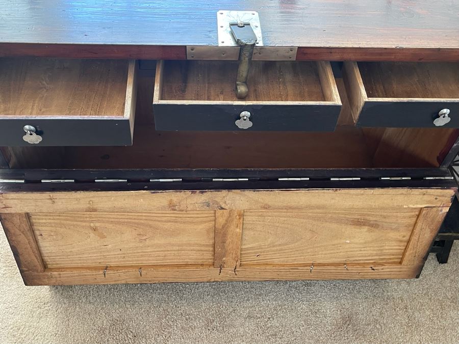 Vintage Japanese Tansu Chest With Silver 40W X 19D X 33H [Photo 16]