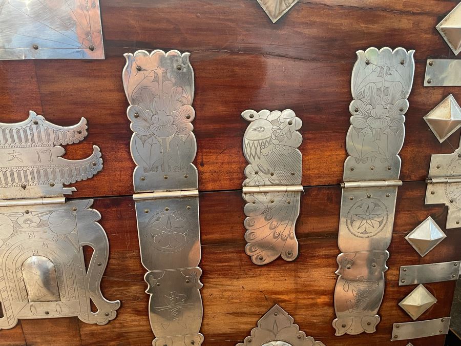 Vintage Japanese Tansu Chest With Silver 40W X 19D X 33H [Photo 8]