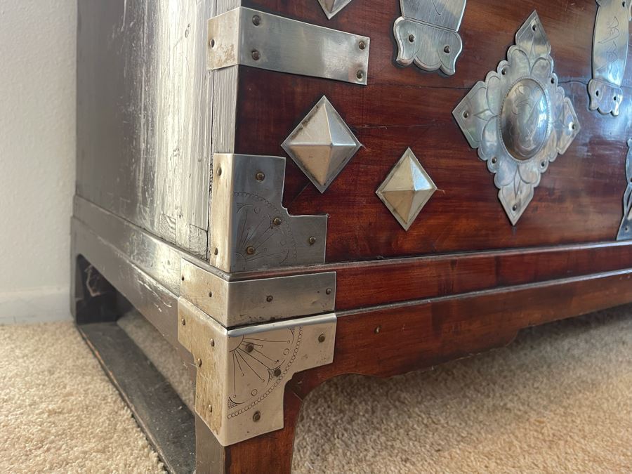 Vintage Japanese Tansu Chest With Silver 40W X 19D X 33H [Photo 13]