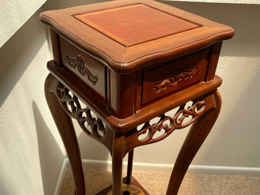 Vintage Chinese Wooden Stand 12W X 31H [Photo 4]