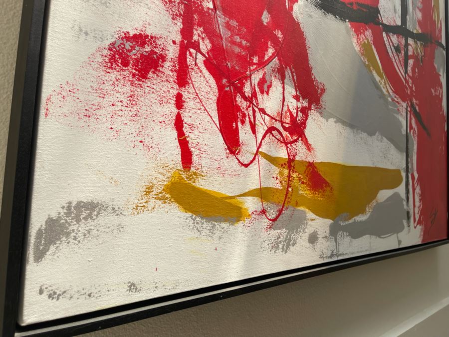 Very Large Abstract Painting Signed Sander 68W X 75H [Photo 10]