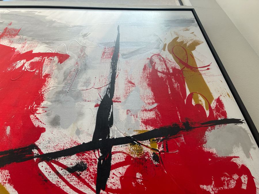 Very Large Abstract Painting Signed Sander 68W X 75H [Photo 8]