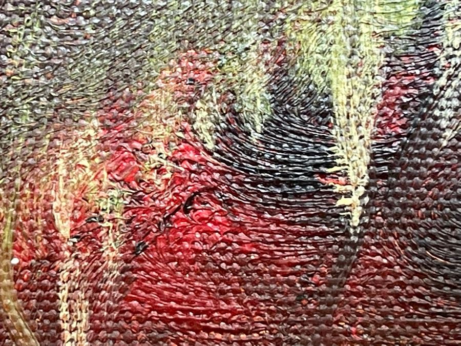 Oil Painting Of White Peacocks With Fancy Frame 24W X 36H Retails $1,695 [Photo 13]