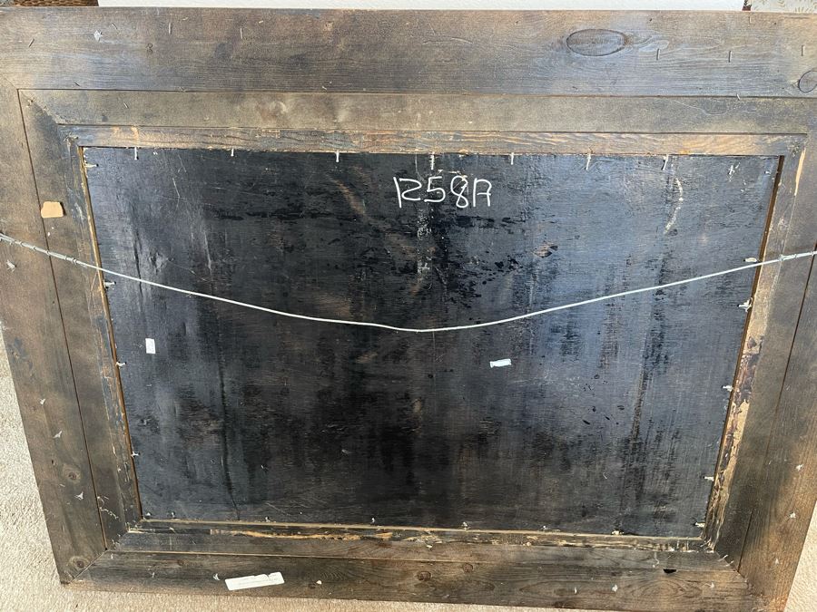 Parrot Painting In Fancy Gilt Wooden Frame 49W X 38H [Photo 17]