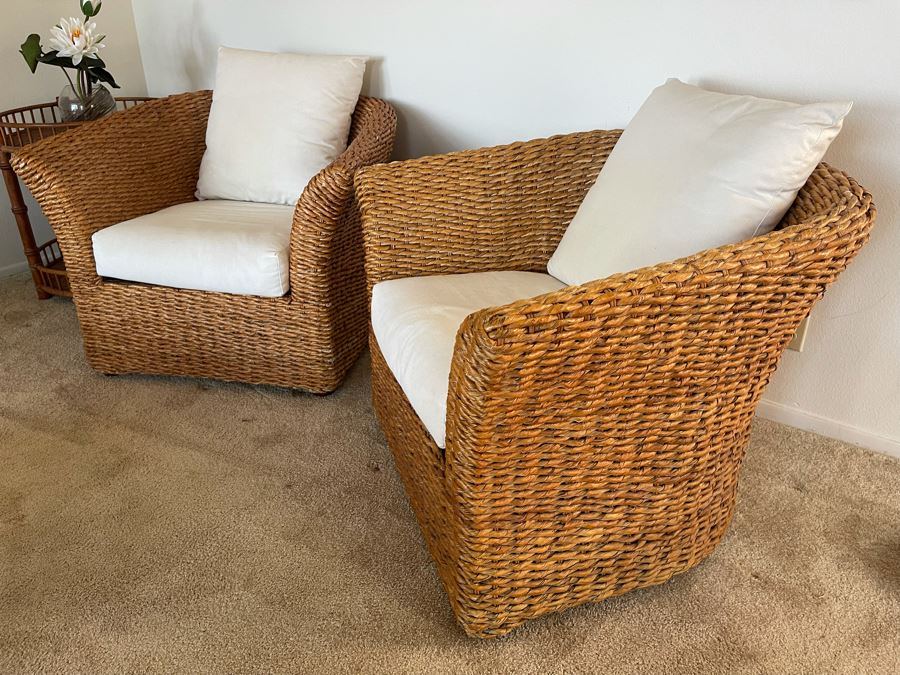 Pair Of Rope Barrel Chairs [Photo 3]