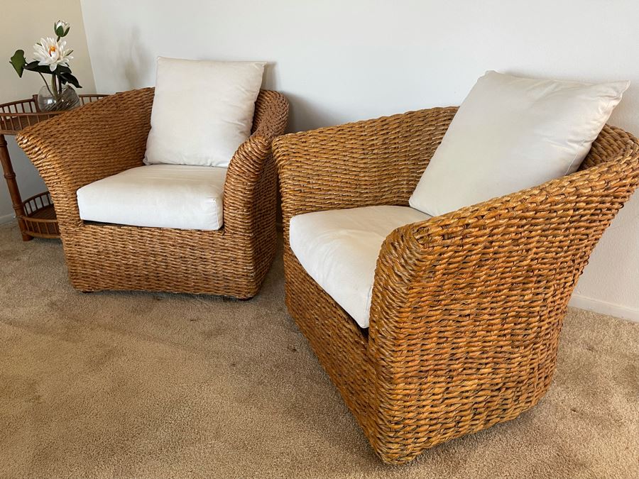 Pair Of Rope Barrel Chairs [Photo 4]