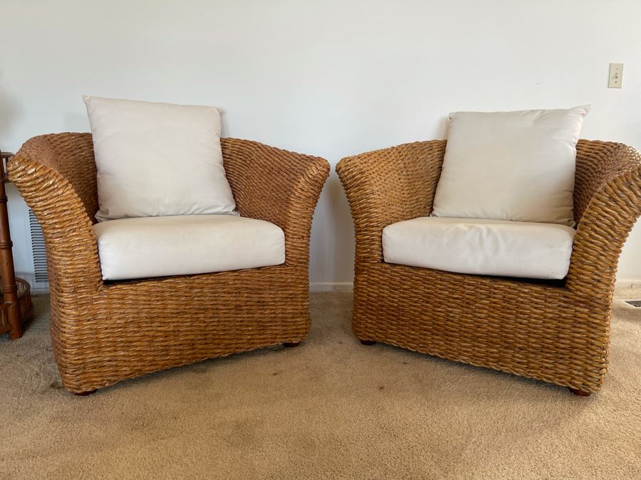 Pair Of Rope Barrel Chairs [Photo 1]