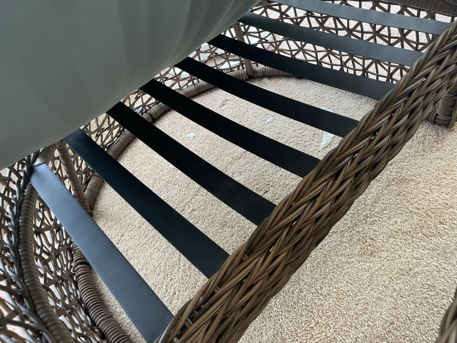 Woven Armchair With Ottoman [Photo 5]