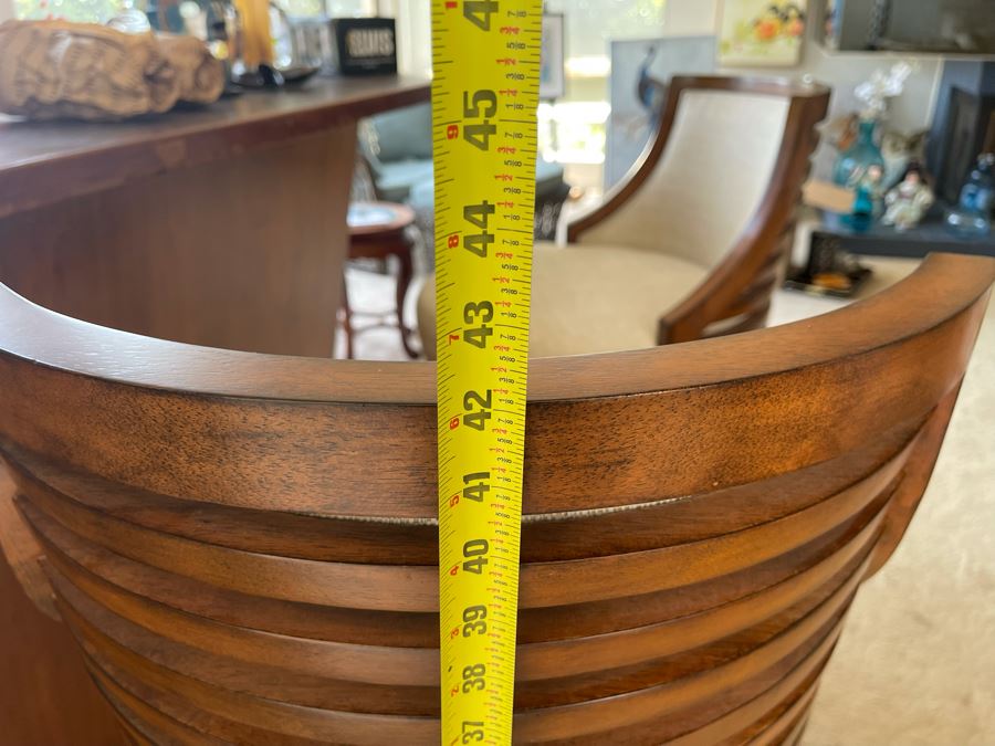 Pair Of Lexington Home Brands Swivel Bar Stools 21W Seat Cushion Is 30H Total Height 42H [Photo 11]