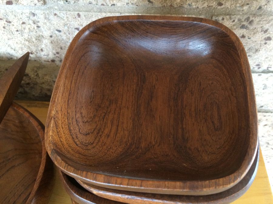 Wooden Salad Bowl Serving Set [Photo 5]