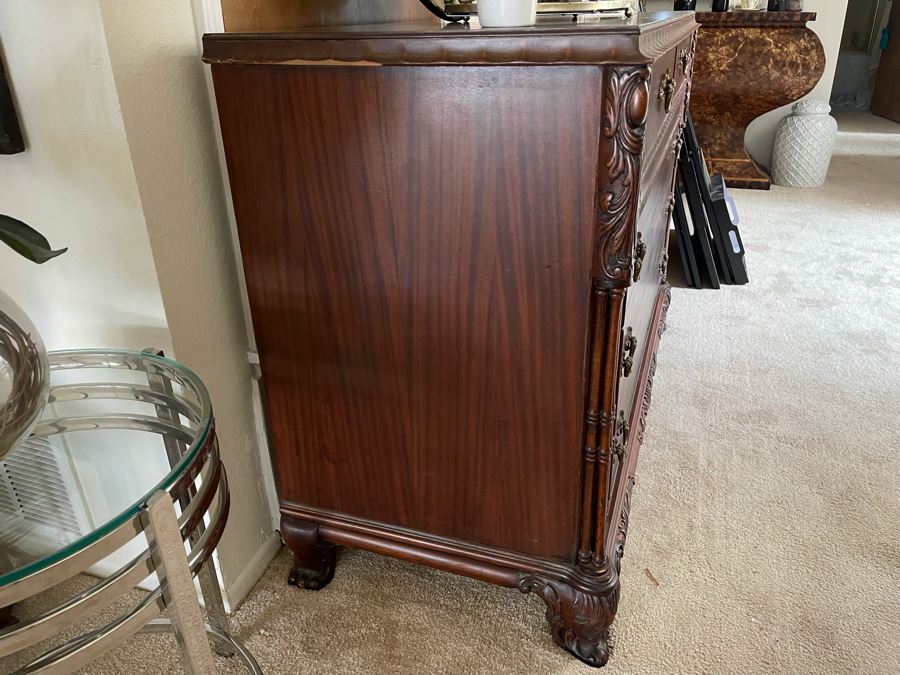Vintage Chest Of Drawers Side Trim On Left Top Side Is Chipped 50W X 22D X 35H [Photo 6]