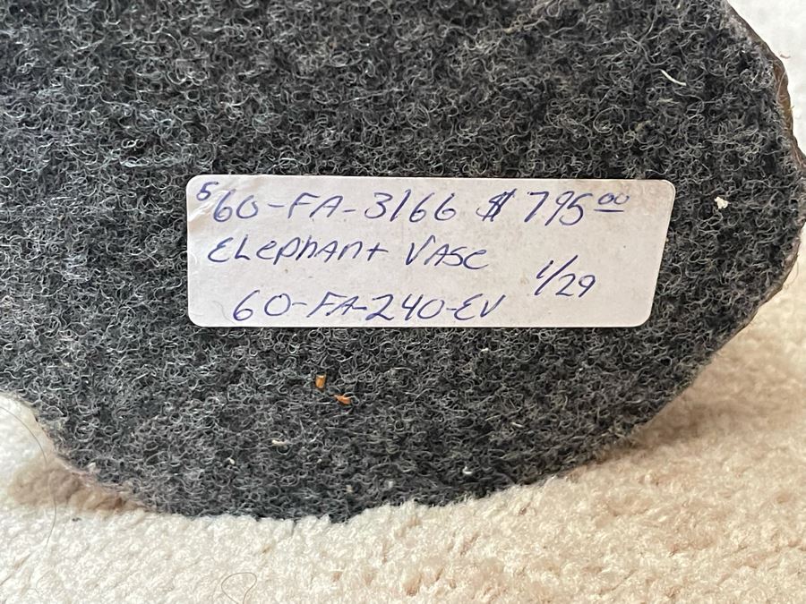 Metal Elephant Vase 12H Retails $795 [Photo 7]