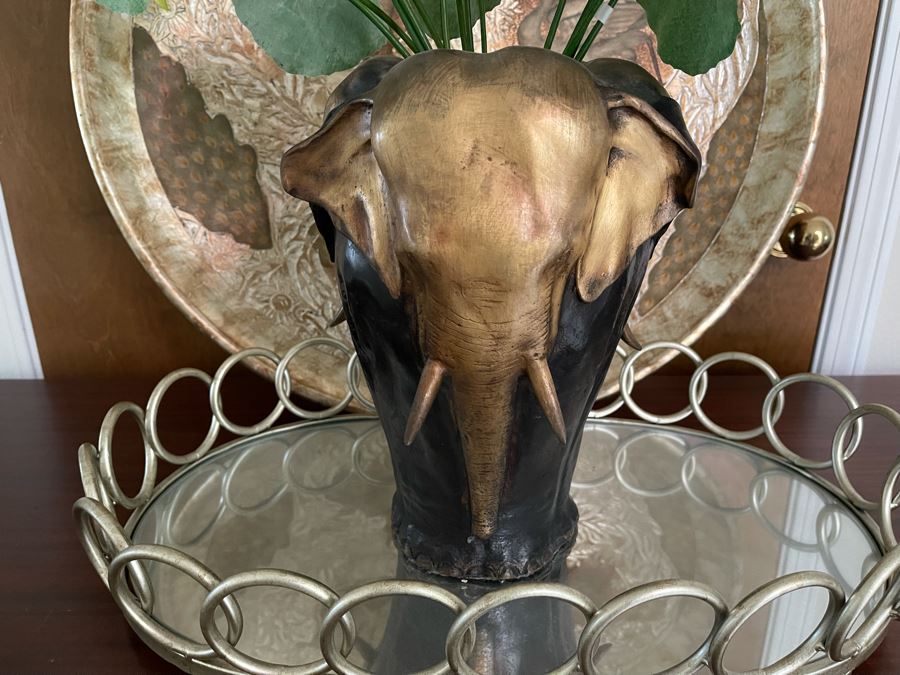 Metal Elephant Vase 12H Retails $795 [Photo 3]