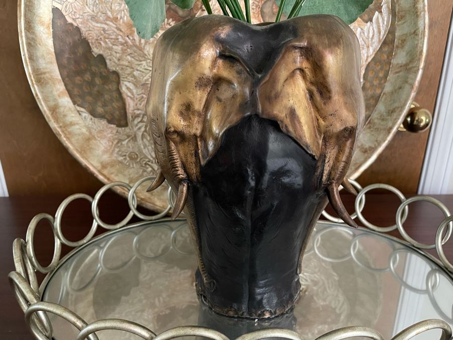 Metal Elephant Vase 12H Retails $795 [Photo 2]
