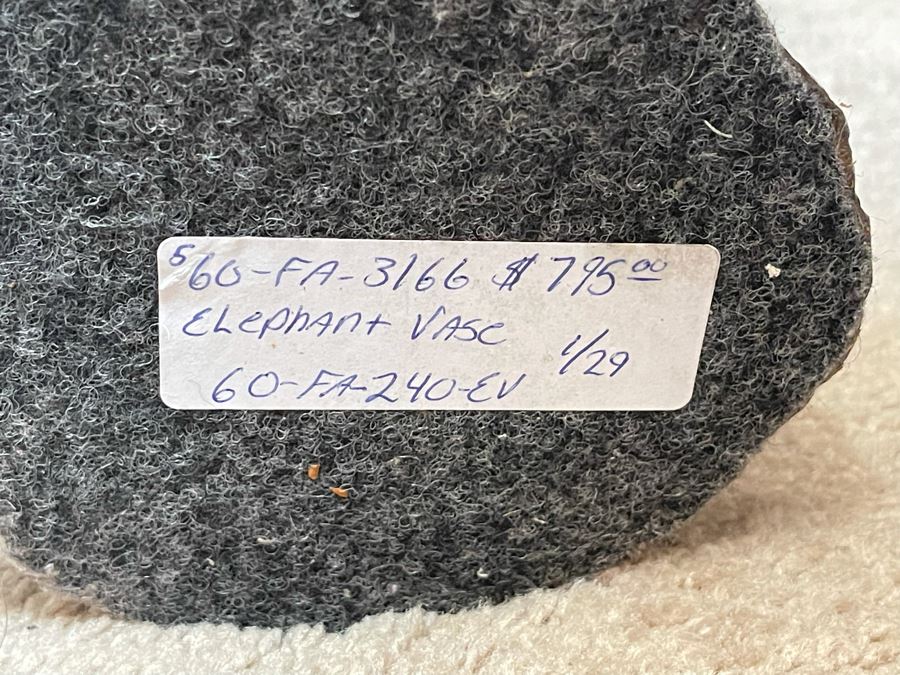 Metal Elephant Vase 12H Retails $795 [Photo 8]