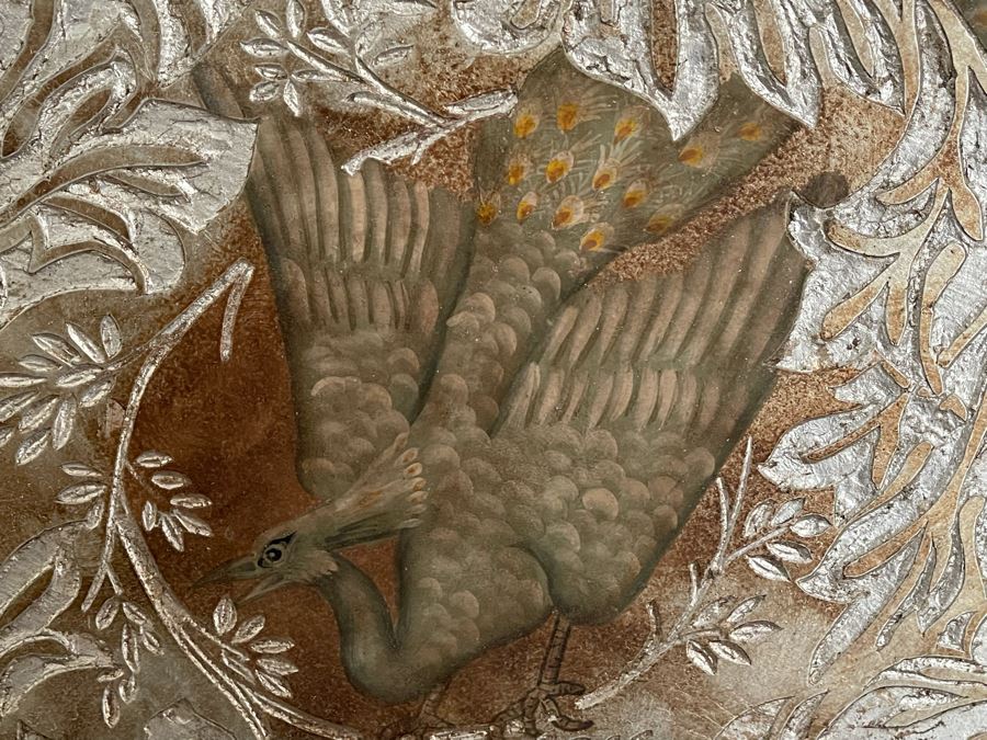 Maitland-Smith Large Decorative Gold Tone Charger Plate With Birds [Photo 5]